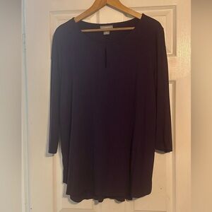 Liz Claiborne Women's Deep Purple Long Sleeve Tee